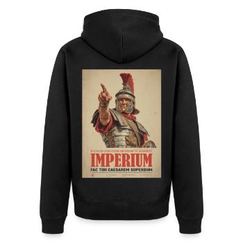 Empire romain - Veste à capuche bio Premium Unisexe - noir - Dos - Nico (187cm)