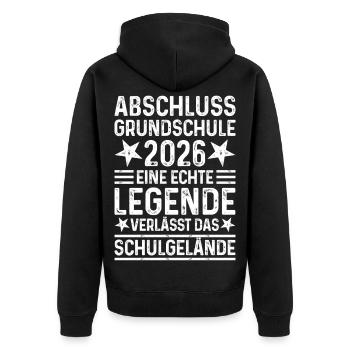 Graduation 2026 Primary School Legend School Grounds - Unisex Premium Organic Zip Hoodie - black - Back - Nico (187cm)