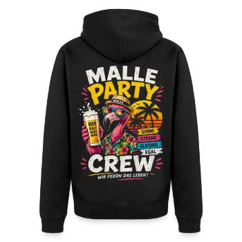 Équipe de la Malle Party Flamingo - Veste à capuche bio Premium Unisexe - noir - Dos - Nico (187cm)
