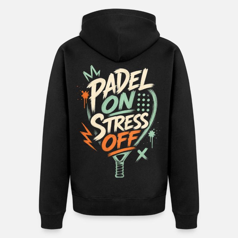 Tenue de padel Stress Away - Veste à capuche bio Premium Unisexe - noir