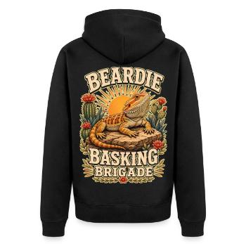 BRIGADE DE LA BAIGNÉE DE BAIN - Veste à capuche bio Premium Unisexe - noir - Dos - Nico (187cm)