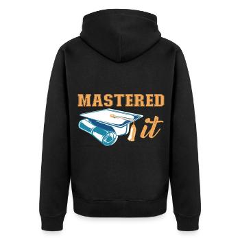 Master Diplôme d’études supérieures Master - Veste à capuche bio Premium Unisexe - noir - Dos - Nico (187cm)