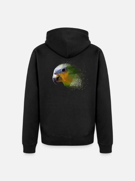 parrot - Unisex Premium Organic Zip Hoodie - black