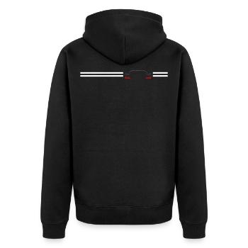 Car Sports Car Silhouette Design - Unisex Premium Organic Zip Hoodie - black - Back - Nico (187cm)