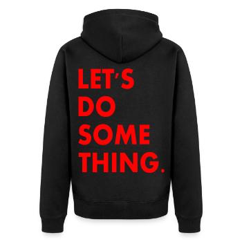 lets do something - Veste à capuche bio Premium Unisexe - noir - Dos - Nico (187cm)