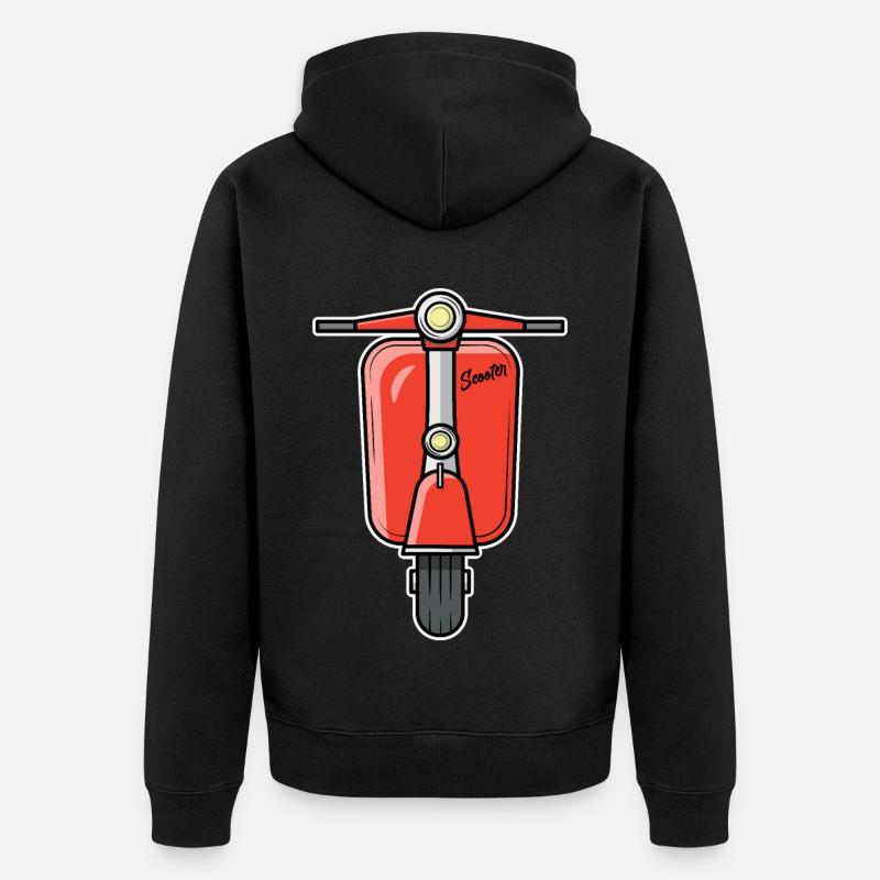 Scooter Scooter Scooter rouge - Veste à capuche bio Premium Unisexe - noir