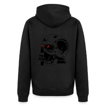 tête - Veste à capuche bio Premium Unisexe - noir - Dos - Nico (187cm)