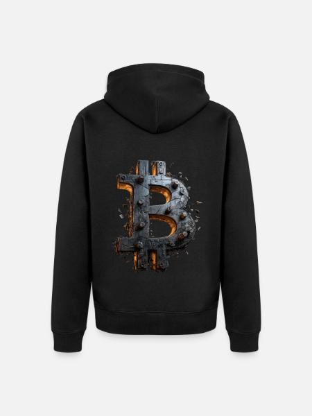 Bitcoin Design für BTC Fans - Unisex Premium Bio Zip Hoodie - Schwarz
