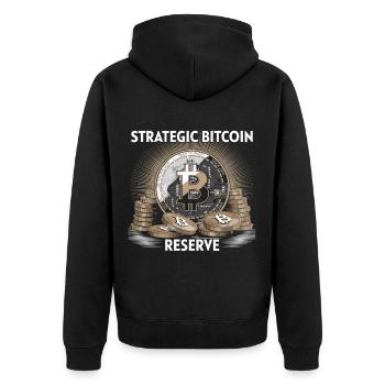 Conception de Bitcoin pour les fans de BTC - Veste à capuche bio Premium Unisexe - noir - Dos - Nico (187cm)