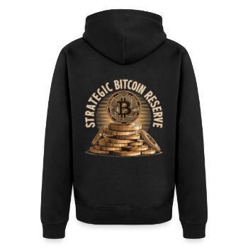 Conception de Bitcoin pour les fans de BTC - Veste à capuche bio Premium Unisexe - noir - Dos - Nico (187cm)