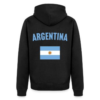 Drapeau de l’Argentine - Veste à capuche bio Premium Unisexe - noir - Dos - Nico (187cm)