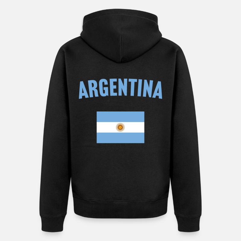 Drapeau de l’Argentine - Veste à capuche bio Premium Unisexe - noir