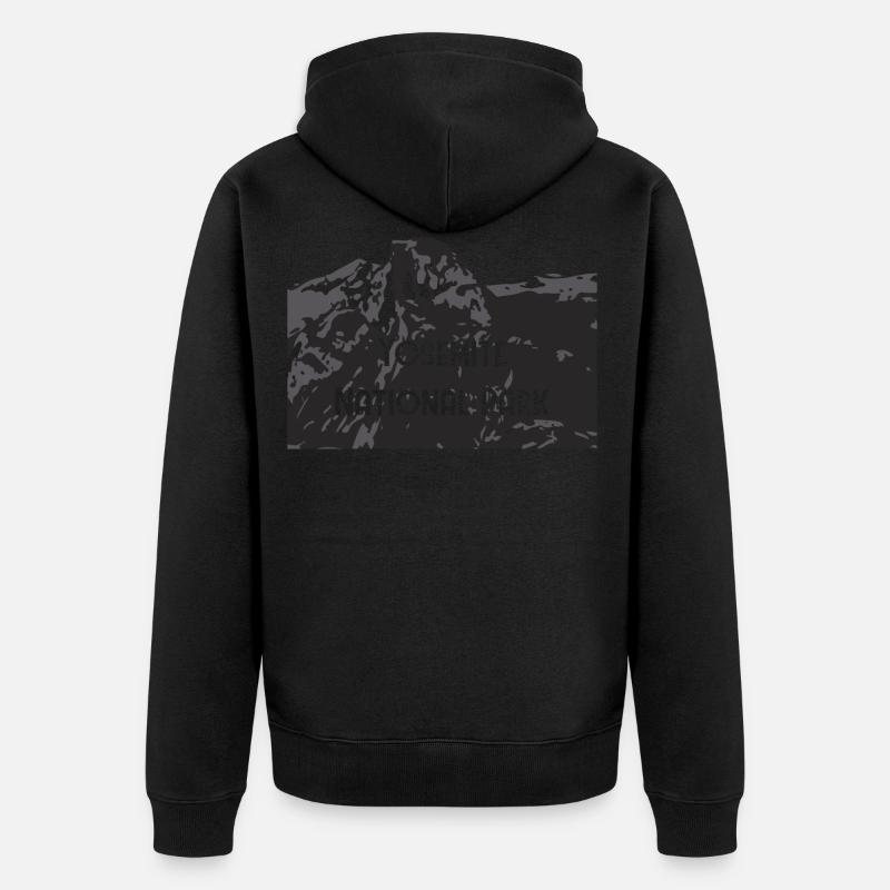 Parc national de Yosemite - Veste à capuche bio Premium Unisexe - noir