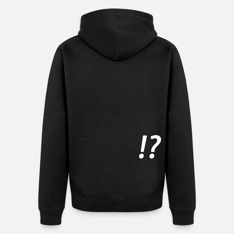 Bitte, was? - Unisex Premium Bio Zip Hoodie - Schwarz