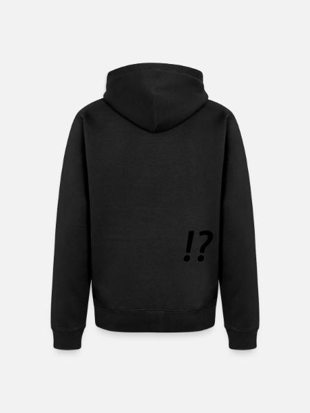 Bitte, was? - Unisex Premium Bio Zip Hoodie - Schwarz