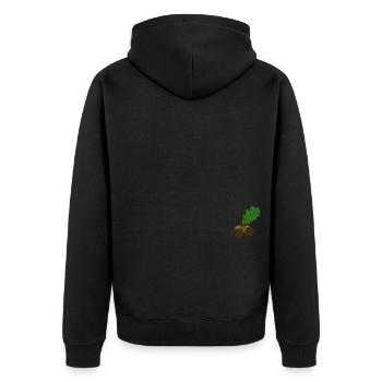 Couleur gland - Veste à capuche bio Premium Unisexe - noir - Dos - Nico (187cm)