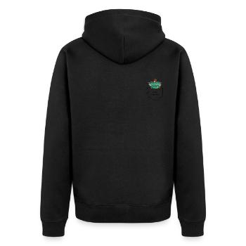 Merry Christmas 2 - Unisex Premium Bio Zip Hoodie - Schwarz - Hinten - Nico (187cm)