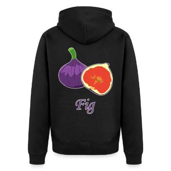 Figs fruit fruit healthy cartoon gift idea - Unisex Premium Organic Zip Hoodie - black - Back - Nico (187cm)
