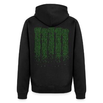 Programme cadeau ingénieur informaticien code de programme - Veste à capuche bio Premium Unisexe - noir - Dos - Nico (187cm)