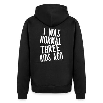 Mama - Unisex Premium Bio Zip Hoodie - Schwarz - Hinten - Nico (187cm)