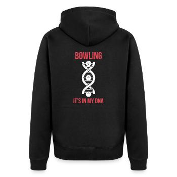 Bowling DNA bowler bowler gift - Veste à capuche bio Premium Unisexe - noir - Dos - Nico (187cm)