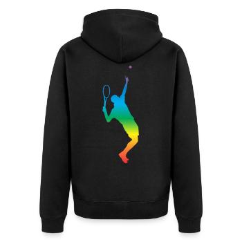 tennis - Veste à capuche bio Premium Unisexe - noir - Dos - Nico (187cm)