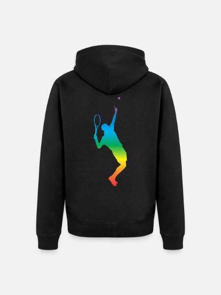 Tennis - Unisex Premium Bio Zip Hoodie - Schwarz