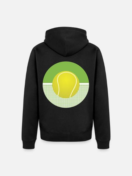 Tennis - Unisex Premium Bio Zip Hoodie - Schwarz