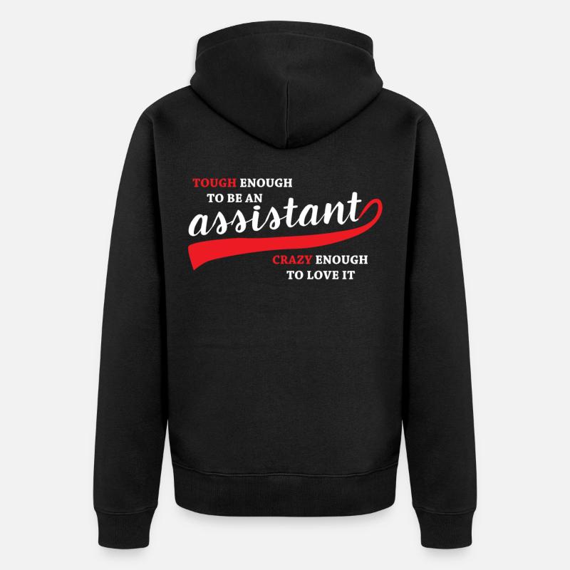 Assistent und Sekreäterin - Unisex Premium Bio Zip Hoodie - Schwarz