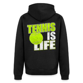 Tennis est life tennis-match tennis - Veste à capuche bio Premium Unisexe - noir - Dos - Nico (187cm)