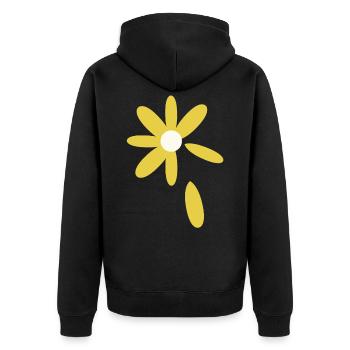 Blume Gerbera Arnika Geschenkidee comic Nelke - Unisex Premium Bio Zip Hoodie - Schwarz - Hinten - Nico (187cm)