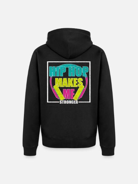 hip hop - Unisex Premium Organic Zip Hoodie - black