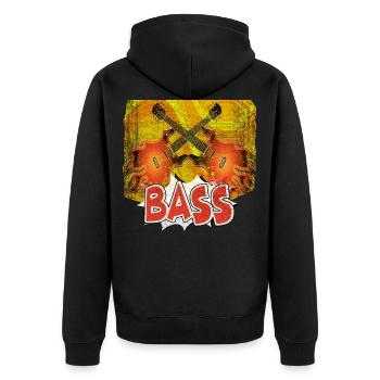 Bassiste bassiste bassiste bassiste guitariste - Veste à capuche bio Premium Unisexe - noir - Dos - Nico (187cm)