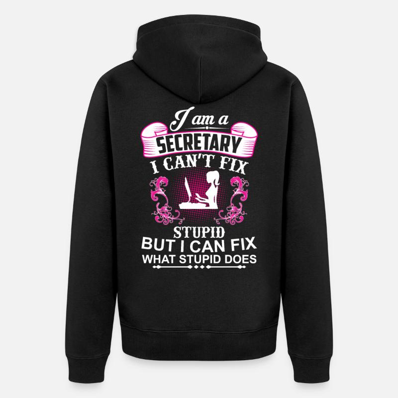 Sekretärin - Assistentin - Unisex Premium Bio Zip Hoodie - Schwarz