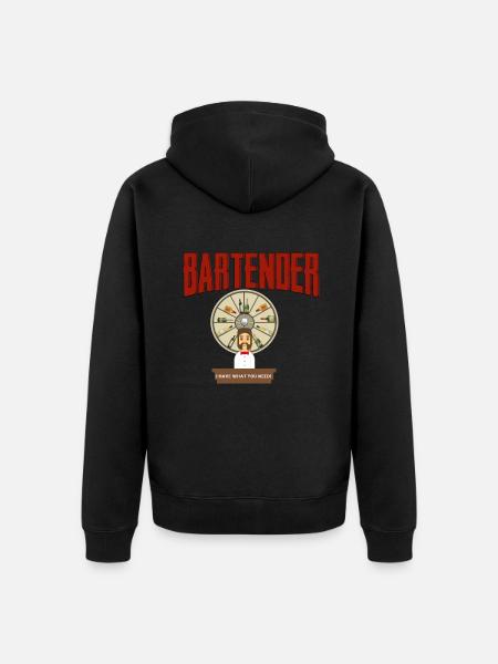 Bartender - Bartender - Bar - Unisex Premium Organic Zip Hoodie - black