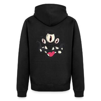 Monstre d'Halloween - Veste à capuche bio Premium Unisexe - noir - Dos - Nico (187cm)