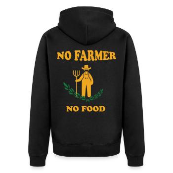 Agriculteur - Agriculteur - Agriculteur - Veste à capuche bio Premium Unisexe - noir - Dos - Nico (187cm)