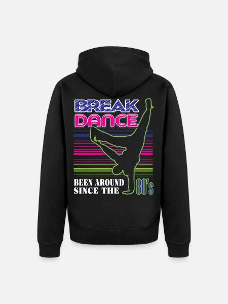break dancing - Unisex Premium Organic Zip Hoodie - black