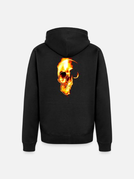 Brûlure du crâne - Veste à capuche bio Premium Unisexe - noir