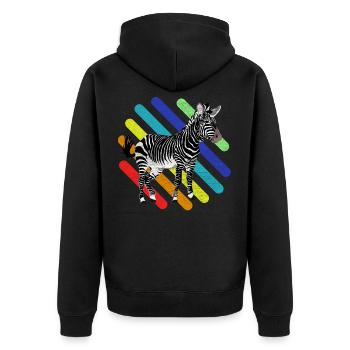 Zebra - Veste à capuche bio Premium Unisexe - noir - Dos - Nico (187cm)