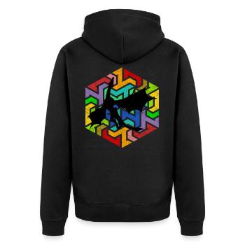 Dragon mythologie dragon - Veste à capuche bio Premium Unisexe - noir - Dos - Nico (187cm)