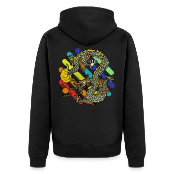 créatures mythiques - Veste à capuche bio Premium Unisexe - noir - Dos - Nico (187cm)