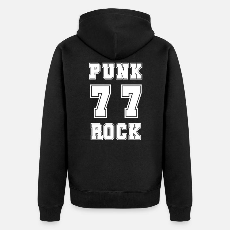 Punk rock 77 - Veste à capuche bio Premium Unisexe - noir