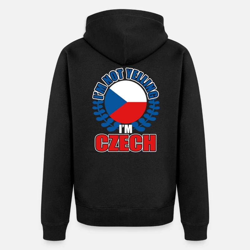 République tchèque - Veste à capuche bio Premium Unisexe - noir