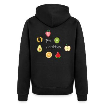 Être en bonne santé - Veste à capuche bio Premium Unisexe - noir - Dos - Nico (187cm)