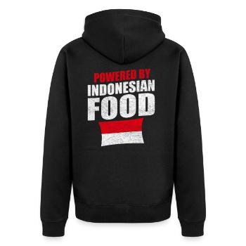 Bali Indonésie drapeau - Veste à capuche bio Premium Unisexe - noir - Dos - Nico (187cm)