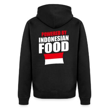Indonésie drapeau Bali - Veste à capuche bio Premium Unisexe - noir - Dos - Nico (187cm)