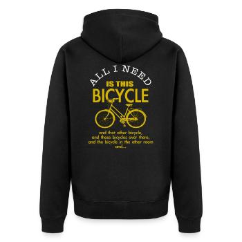 Vélo Vélo Vélo Tour Vélo Vélo - Veste à capuche bio Premium Unisexe - noir - Dos - Nico (187cm)