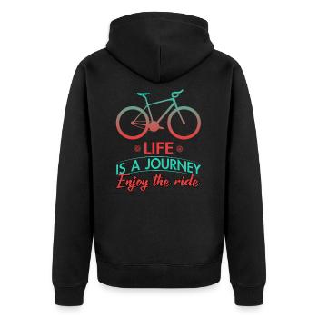 Vélo Vélo Vélo Cyclisme Vélo - Veste à capuche bio Premium Unisexe - noir - Dos - Nico (187cm)