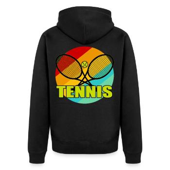 Raquette tennis de tennis tennis - Veste à capuche bio Premium Unisexe - noir - Dos - Nico (187cm)